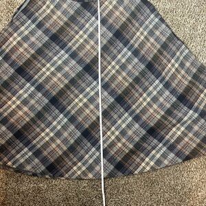 Vintage wool plaid skirt